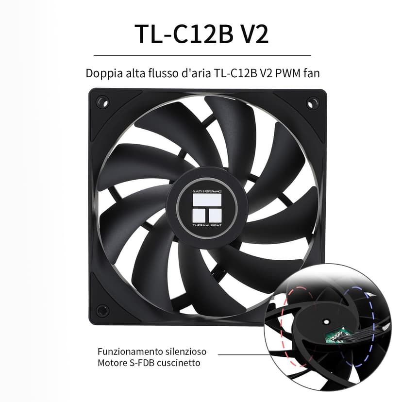 TR Phantom Spirit 120 SE Black CPU Cooler with 7 Heatpipes, Two 120 mm PWM Fans, AGHP 4.0, for AM4/AM5 - 6
