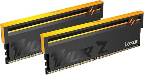 Lexar Thor Z Series RGB DDR5 RAM DDR5 32Go Kit (2x16Go) 6000 MHz CL36, DRAM UDIMM 288-Pin PC Mémoire RAM de Bureau, Mémoire Ordinateur DDR5 Haute Performance pour Intel XMP 3.0/AMD Expo, 1.4V