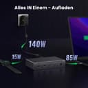 UGREEN Revodok MAX 208 Docking Station Thunderbolt 4 8 In 1 Dual Display 4K60Hz 8K30Hz Hub USB C 3.2 10Gbps Dock USB C Ethernet RJ45 Gigabit Power DC 140W - 5