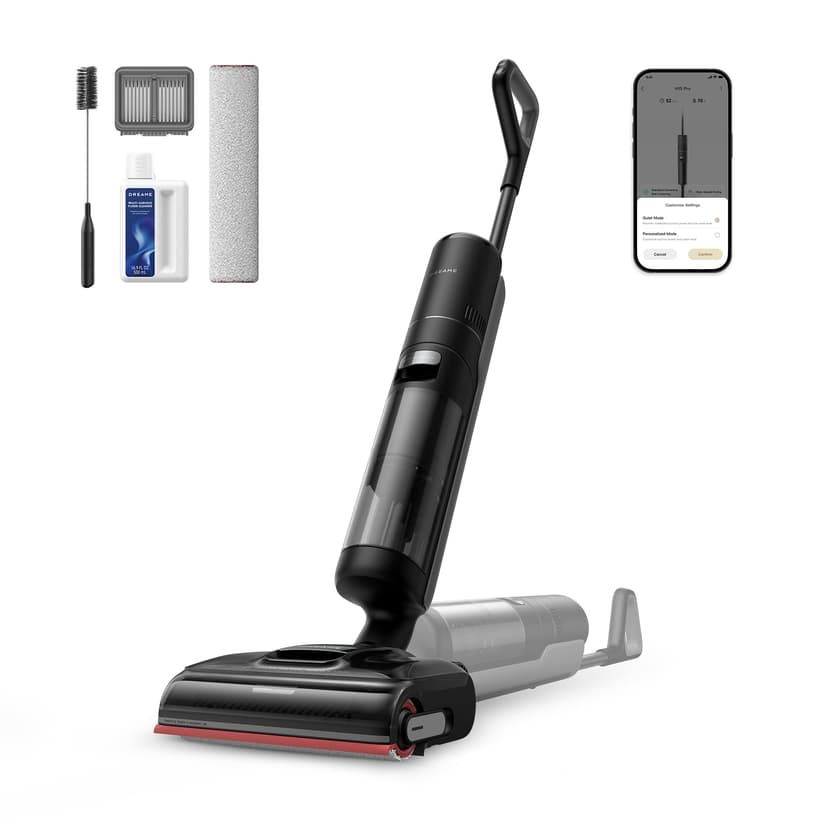 DREAME H15 Pro Wet & Dry Vacuum Cleaner, GapFree AI DescendReach Robot Arm, Three-Piece Cover, Suction 21kPa, 0 Spaces, Thorough Brush Wash at 100°C, 5 Min, Dry at 90°C - 1