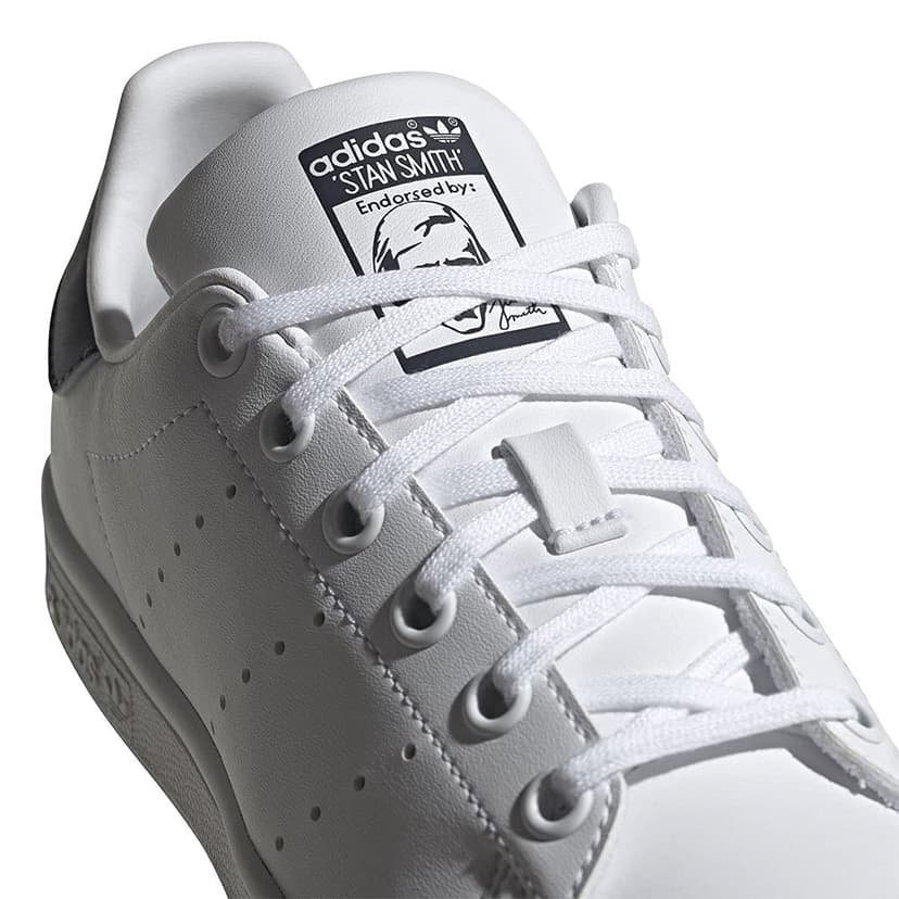 adidas Stan Smith Chaussures Unisexes pour Adulte, Blanc, Bleu foncé (FTWR White FTWR White Dark Blue), 39 1/3 EU - 7