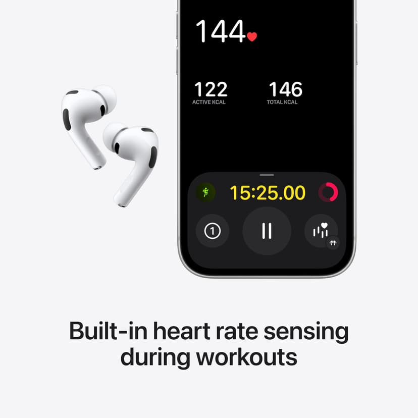 Apple AirPods Pro 3 Wireless Earbuds, Active Noise Cancellation, Live Translation, Heart Rate Sensing, Hearing Aid Feature, Bluetooth Headphones, Spatial Audio, High‑Fidelity Sound, USB‑C Charging - 3