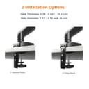 Amazon Basics Gas Spring Dual Computer Monitor Arm Mount, Adjustable, Holds Monitors up to 27 Inches (68.6 cm), Black - 6
