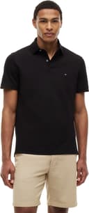 Tommy Hilfiger Men’s Short Sleeve 1985 Regular Fit Polo Shirt, Black (Black), XS - 1