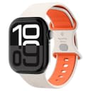 Spigen Nano Pop Bracelet en Silicone Compatible avec Apple Watch Ultra 3/2/1 49mm, Series 11/10 46mm, Series 9/8/7 45mm, 44mm - Orange Beige - 1