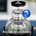 Philips Centrifugeuse Série 3000 - Extracteur de Jus avec cheminée XL 75mm, Technologie QuickClean, Capacité 2 L, Puissance 800W, Facile à assembler et rincer, Jus lisse sans pulpe, noir (HR1856/70) - 3