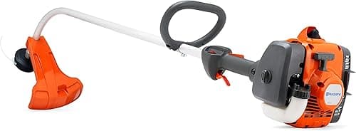 Husqvarna 122C : Coupe-Bordures Thermique 21,7 cm³, Largeur de Coupe 43 cm, Arbre courbé, Smart Start®, tête de Coupe Tap’n Go.