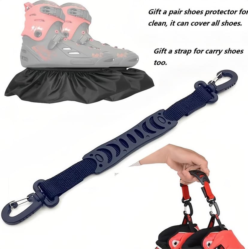 ZBH1985 Sac à Dos à roulettes à Compartiments Multiples - Rangement extérieur pour Patins à roulettes en Ligne, Quad, artistiques et Chaussures de Patinage sur Glace - 2