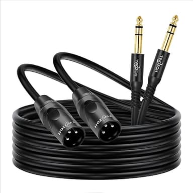 Twozoh XLR to 1/4 Inch Jack TRS Cable 2 Pack, balanced 6.…
