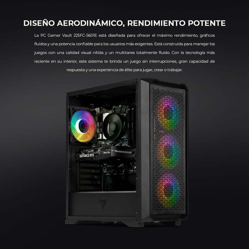 YEYIAN PC Gaming VR Esports AI Intel Core Ultra 5 225F 10 Core 4.9GHz Nvidia GeForce RTX 5060 8GB GDDR7 32GB DDR5 6000MHz 1TB SSD Gen 4 WiFi 6+BT 5.3 LAN 2.5GB Win 111 Pro - 7