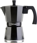 WECOOK! Luccia Italian Coffee Maker, Induction, Aluminium, Express, 1 – 3 Cups Coffee, Suitable for All Kitchens, Black, Silicone Seal Seal, Safety Valve. - 1