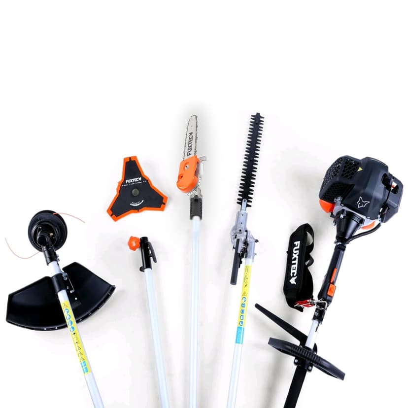 FUXTEC FX-MT252ER Petrol Garden Multi Tool | 52cc 3HP Petrol Multitool 5-in-1 with Brush Cutter, Strimmer, Hedge Trimmer & Pole Pruner, 1m Extension Shaft, Carry Strap - 1