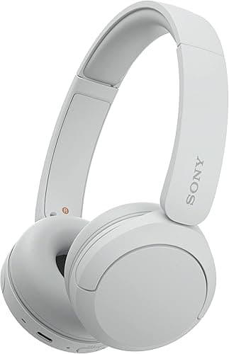 Sony WH-CH520 Wireless Bluetooth On-Ear Headphones, Lightweight Design, Up to 50hr Battery Life, Quick Charge, EQ, Clear Call Quality, iOS & Android - White