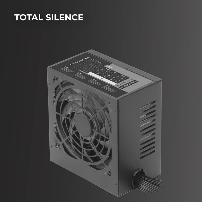 Tacens Anima APIII750, Power Supply PC ATX 750W, SMD and DC-DC Technologies, 85% Efficiency 12V, Ultra-quiet 12cm Fan, Extra-long Flat Cables, Black - 3