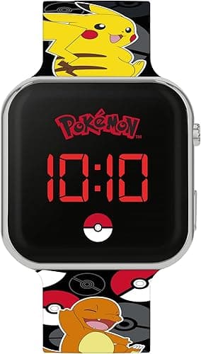 Pokemon, Montres Bracelet Garçons, Black Printed, POK4322