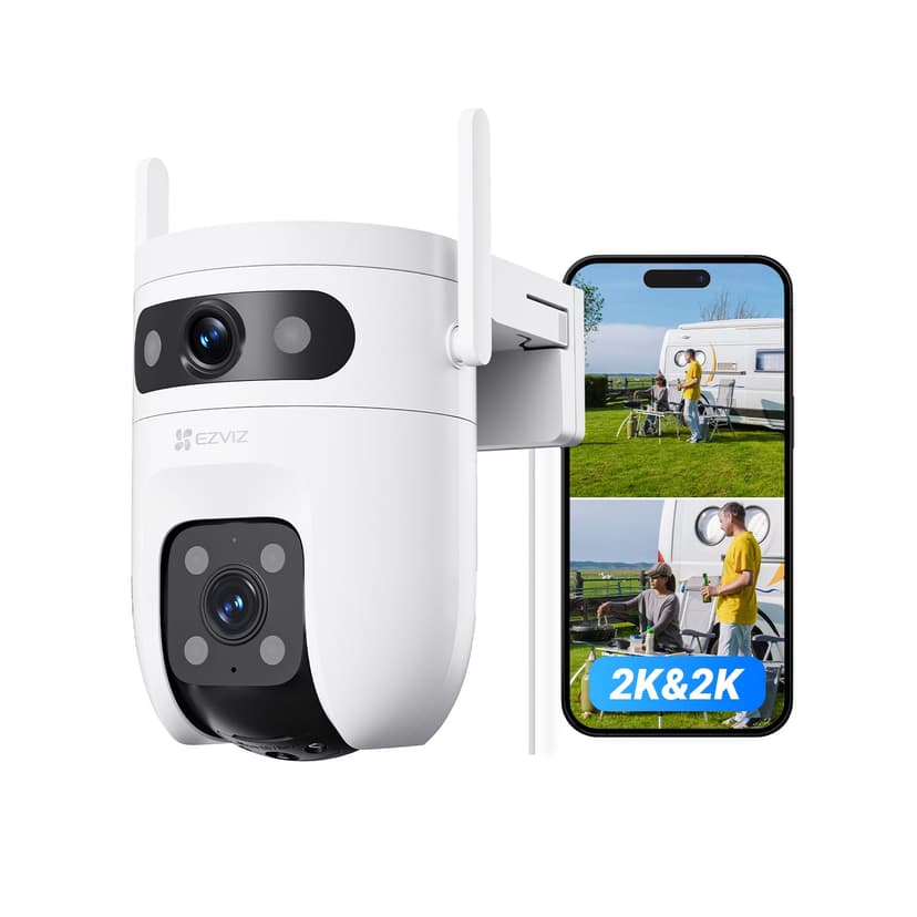 EZVIZ 3MP+3MP Caméra Surveillance WiFi Extérieure à Double Objectif, 360° PTZ Camera, Suivi Auto, Détection de Forme Humaine/Véhicule,Défense Active,Vision Nocturne Couleur 40M, C9c 2K Dual - 1