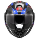 LS2 FF901 Advant X Carbon Black Modular 180° Flip Front Dual Visor Full Face Motorbike Helmet Sport. ECE 22.06 Certified. Pinlock and Backpack Carry Bag - FUTURE II - WHITE BLUE RED - L - 2