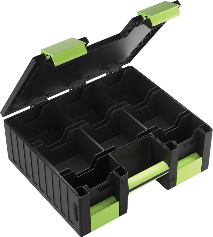 Asmodee Gamegenic - Game Castle Black Green - boîte de rangement transportable pour accessoires de jeux et cartes, rangement pour jeux de société avec bandoulière réglable, mallette tout-en-un - 2