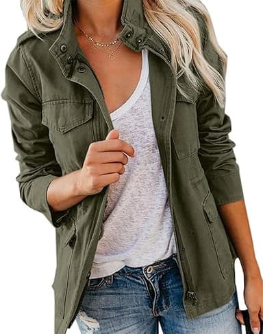 Imily Bela Veste utilitaire pour femme avec col montant e…