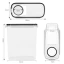 L LONGANCHANG 4 Pack Airtight Food Storage Canisters with Lids - 4 Litre BPA Free Kitchen Storage Container - Moth Proof - Flour Organizer Spaghetti Cornflakes with Labels - 2