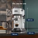 De'Longhi EC685.W Dedica Style Pump Espresso, Metal, 1.45 W, 1 Liter, White - 9