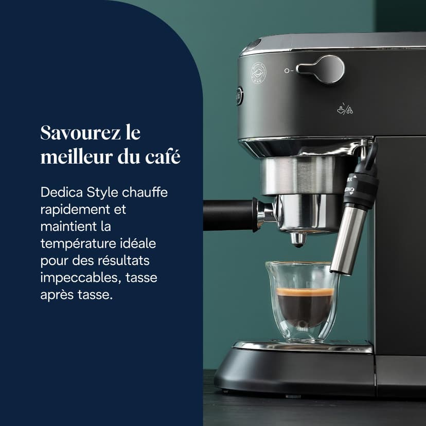 De'Longhi Dedica Style, Traditional Barista Pump Espresso Machine, Coffee and Cappuccino Maker, EC685BK, Black - 3