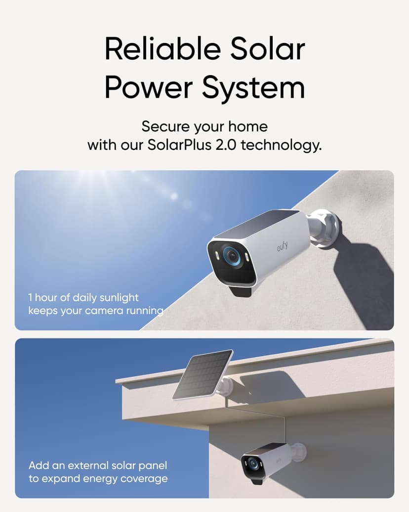 eufy Security Camera eufyCam S3 Pro 3-Cam Kit, 4K Solar Camera Outdoor Wireless,Colour Night Vision,Forever Power 2.0, Face Recognition AI, Expandable Local Storage, No Monthly Fee,Work With Alexa - 4