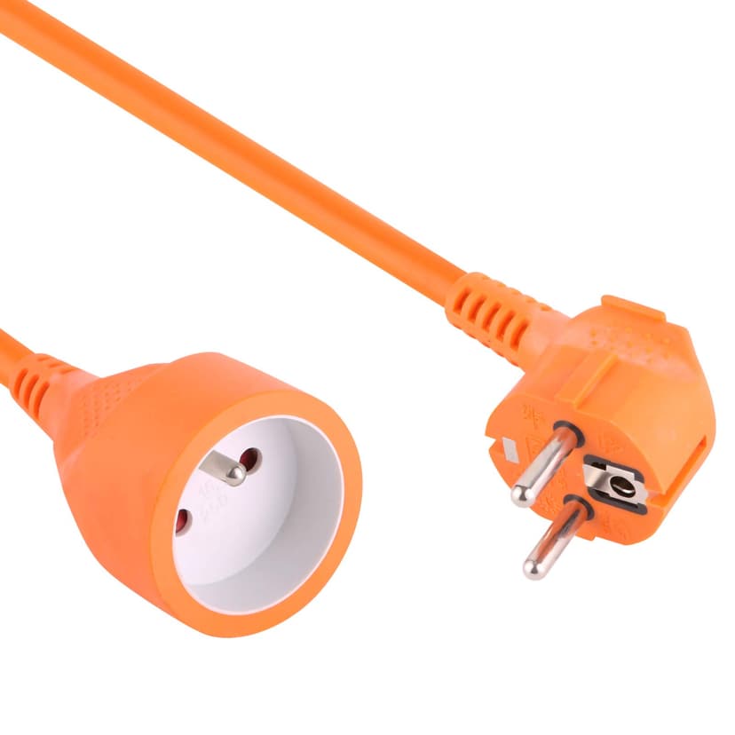 Electraline 20857047 F Garten-Verlängerungskabel mit Klappdeckel, 16 A, 20 m, Orange - 1