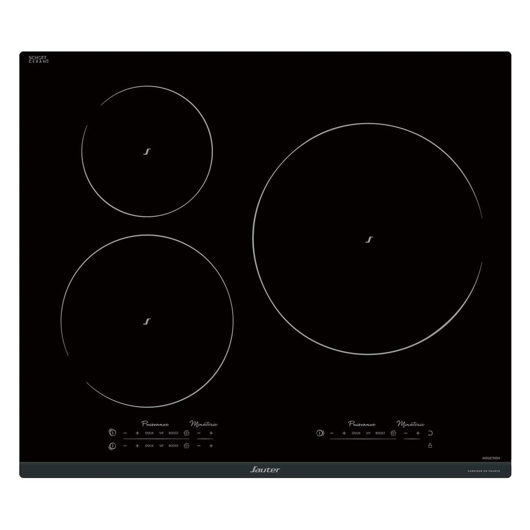 Sauter SPI9544B plaque Noir Intégré 60 cm Plaque avec zone à induction 3 zone(s)