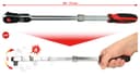 KS Tools SlimPower 914.3820 Telescopic Joint Reversible Ratchet 3/8 Inch 72 Teeth - 2