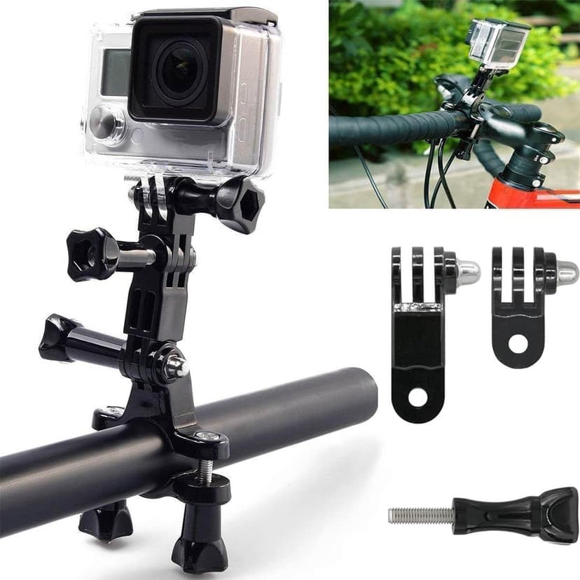 Ensemble de 2 bras d'extension réglables pour bras panoramiques, support de joints fixes pour caméra avec vis courte et longue pour GoPro Hero 10, 9, 8, 7, 6, 5 et autres caméras d'action - 3