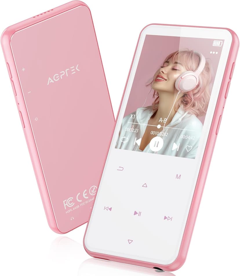 AGPTEK 64Go MP3 Bluetooth avec Haut-Parleur, 2.4" Grand É… - 1