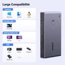 UGREEN HDMI 2.0 KVM Switch, 2 Inputs 2 Outputs, USB-C KVM Switch, 4K at 60Hz, USB 3.0 Switch, 4 USB Ports (3*USB 3.0+ USB C), 2 PC and 2 Monitor Share Mouse, Keyboard, U-Disks, Hard Disk - 5