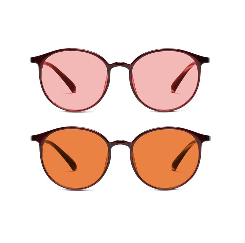 BRADDELL OPTICS Migraine Anti Blue FL-41 Rose Indoor & FL-60 Brown Outdoor Glasses for Light Sensitivity, LED Fluorescent Lighting Glare & Photophobia - 7