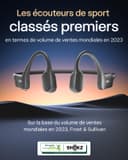 SHOKZ OpenRun Casque à Conduction osseuse, écouteurs Bluetooth Oreilles Libres pour Le Sport avec Micro, Casque sans Fil étanche IP67, 8 Heures d'autonomie, USB-C, Bandeau de Sport, Noir - 2