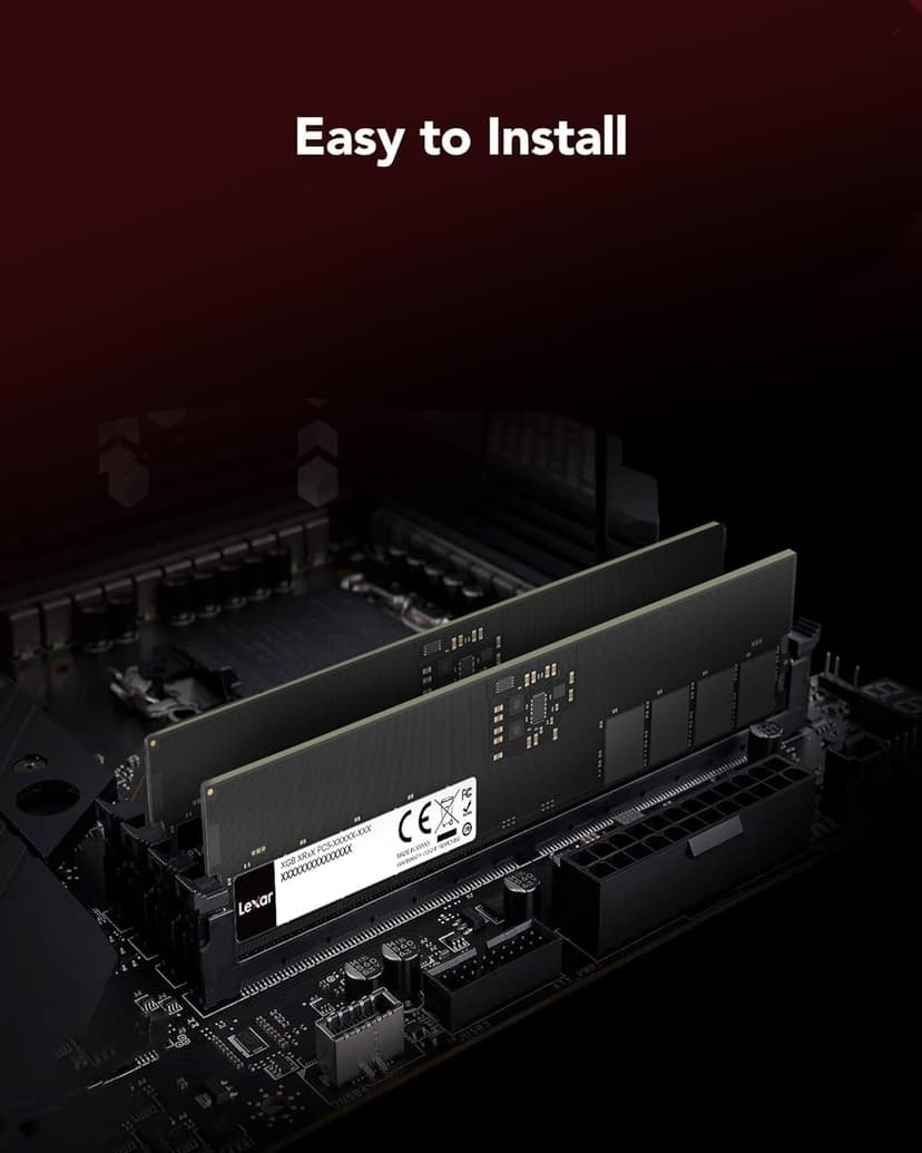 Barrette+m%C3%A9moire+32GB+DIMM+DDR5+Lexar+5600MHz+%28Black%29 - 5