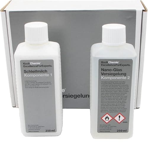 Koch Chemie Nano Glass Sealing Set, 2x 250 ml + Koch Chemie 1K-Nano Nano Varnish Seal, Set of 3