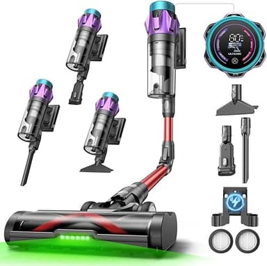 Ultenic Cordless Vacuum Cleaner 60KPa/580W/65 Min, Self S…