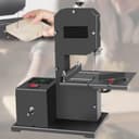 Scie à ruban professionnelle d'établi pour petits ateliers, scie à ruban pour le travail du bois 1750 tr/min avec accessoires, table inclinable en métal de 0 à 45°, profondeur de coupe de 70 mm - 1