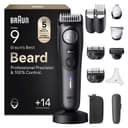 Braun Beard Trimmer Men Series 9, +14 Barbering Tools, Power Boost & Lifetime Sharp ProBlade, 180 Min, with Fade, 52 Lengths, PrecisionWheel & Lock, Waterproof, BT9565, Titanium - 1