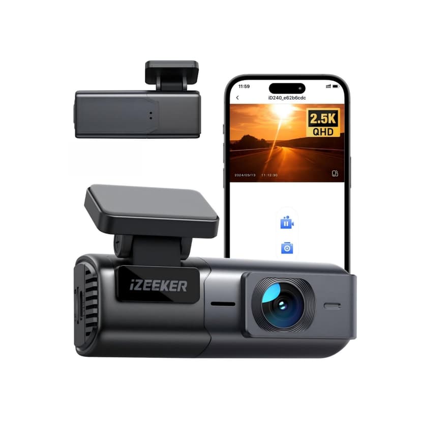 iZEEKER 2.5K Dashcam Voiture, Camera Voiture 1440P WiFi, … - 1