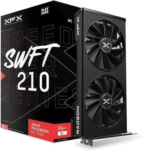 XFX SPEEDSTER SWFT210 RADEON RX 7600 CORE Gaming Graphics…