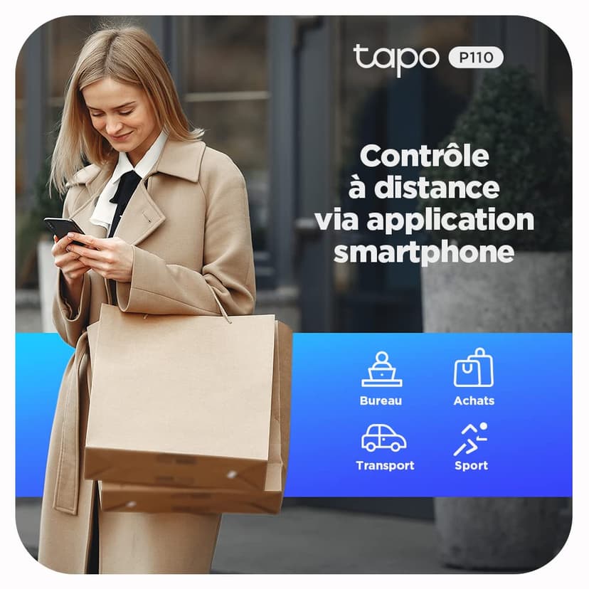Tapo WiFi Connected Socket, Consumption Tracking, 16A Type F, Compatible with Alexa and Google Home, Control Fan, Air Conditioner, Energy Saving, Voice Control, Tapo P110(4-Pack) - 6