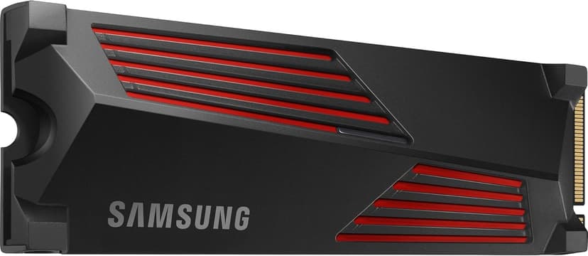 Samsung 990 PRO Heatsink NVMe M.2 SSD with heat sink, 1 TB, PCIe 4.0, 7,450 MB/s read, 6,900 MB/s write, Internal SSD with RGB for PC/console gaming and video editing, MZ-V9P1T0CW - 2