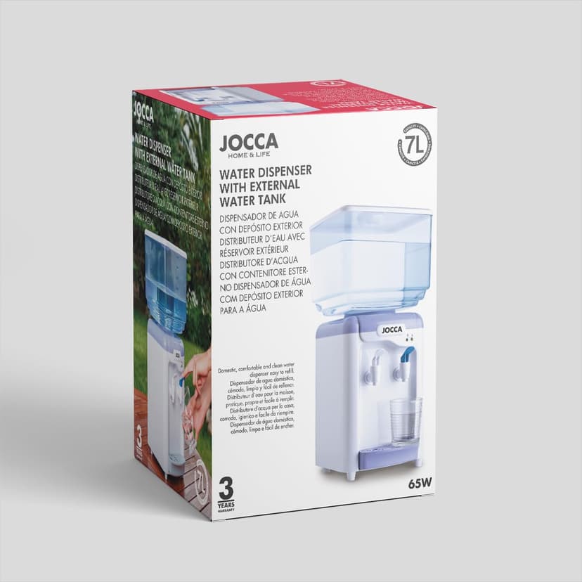 Jocca 1102 Water Dispenser with tank, White and Purple, 23x23x47.5 cm - 8