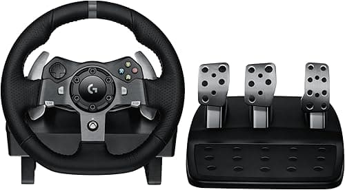 Logitech G G920 Driving Force volant de course et pédales pour Xbox Series X|S, Xbox One, PC et Mac, Prise éléctrique Anglaise - Noir