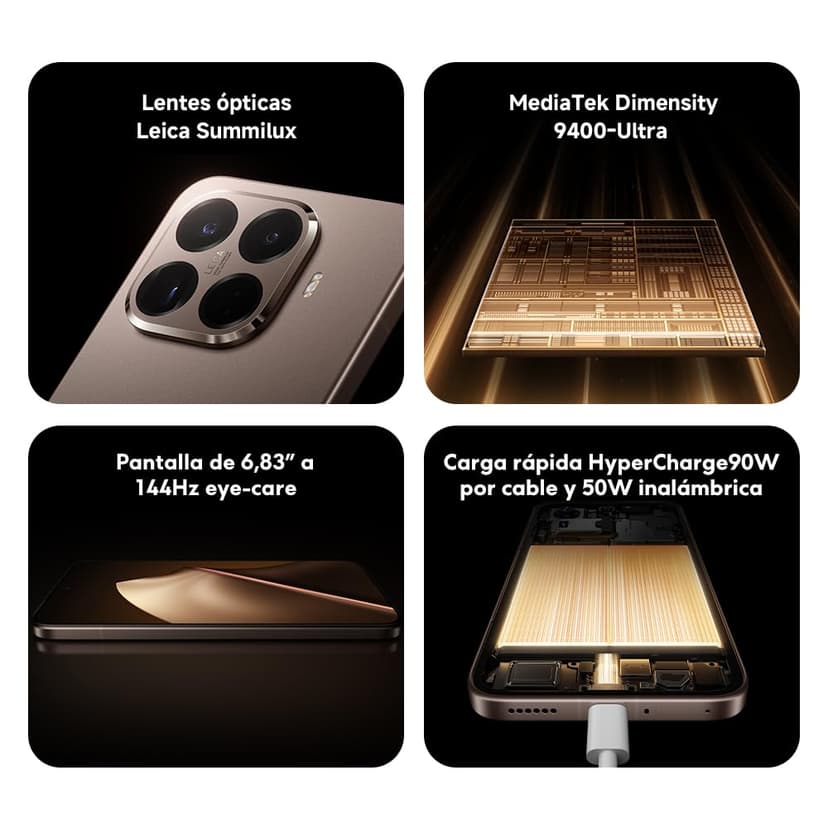 XIAOMI 15T Pro, Smartphone 12 + 512 GB, 6.83 Inch 144 Hz Eye-Friendly Display, MediaTek Dimensity 9400+, 50MP Leica 5X Pro Telephoto Lens, 5500 mAh, Titanium - 3