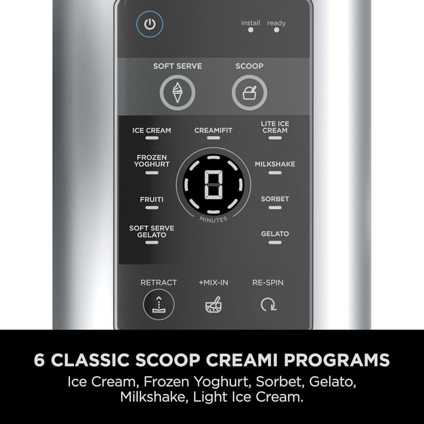 Ninja CREAMi NC701UK Swirl Machine à crème glacée avec 2 bacs 13 fonctions pour faire de la crème glacée, du gelato, du sorbet, des milkshakes et plus encore, option de mélange, argent platine - 4