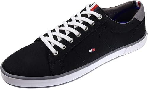 Tommy Hilfiger Men’s Vulcanised Trainers, Black (Black), 8