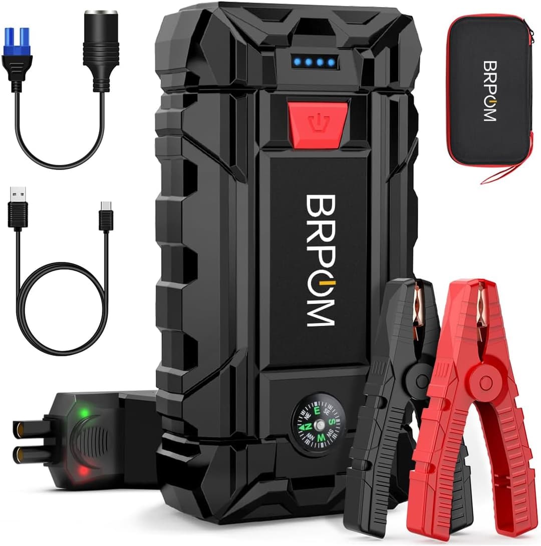 BRPOM 12V Car Battery Jump Starter (for 10L Petrol or 8L …